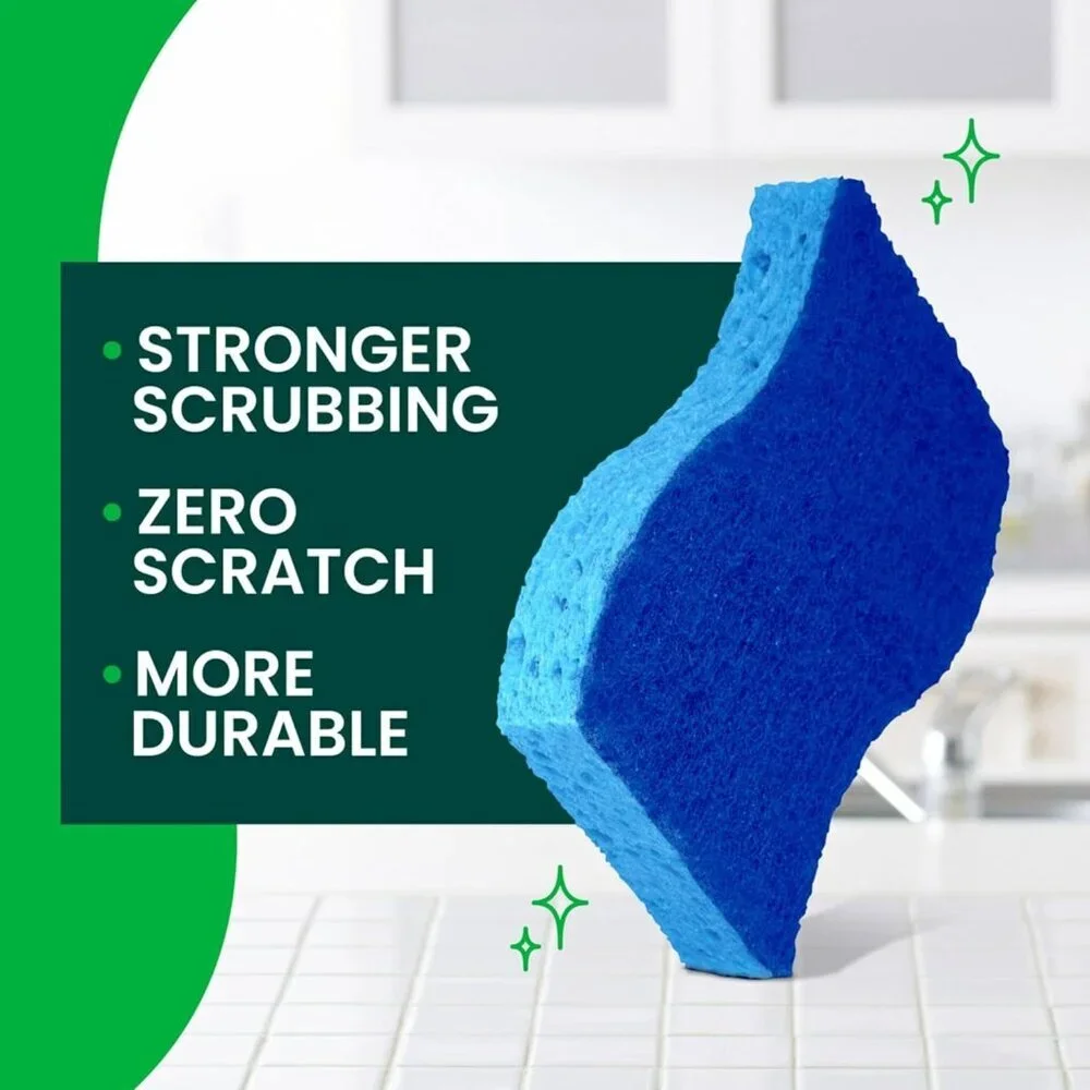 Scotch-Brite Zero Scratch Scrub Sponges, 4-pk Kitchen Sponges for Washing Dishes